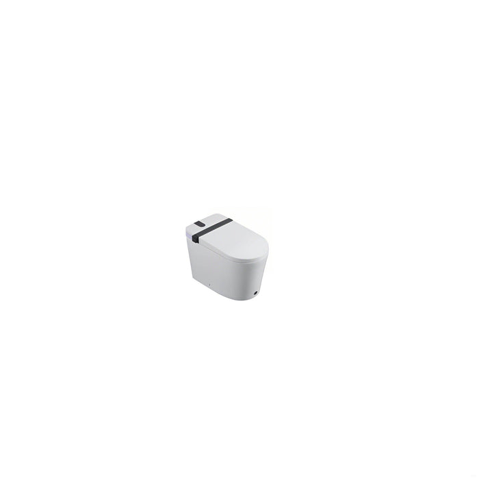 Smart Toilet With Bidet Seat Built In, Auto Open / Close Seat, Foot Sensor, LED Display - White