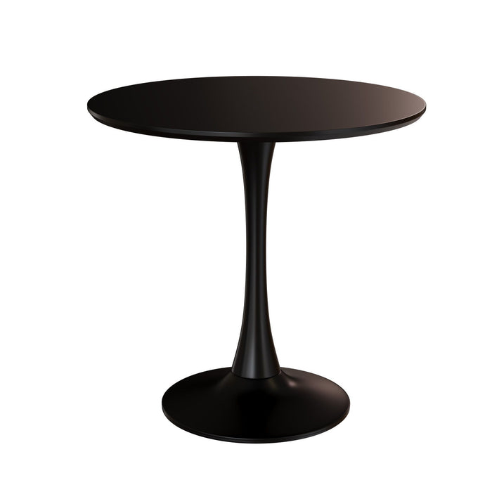 Mid Century Modern Round Dining Table With Top & Pedestal Base