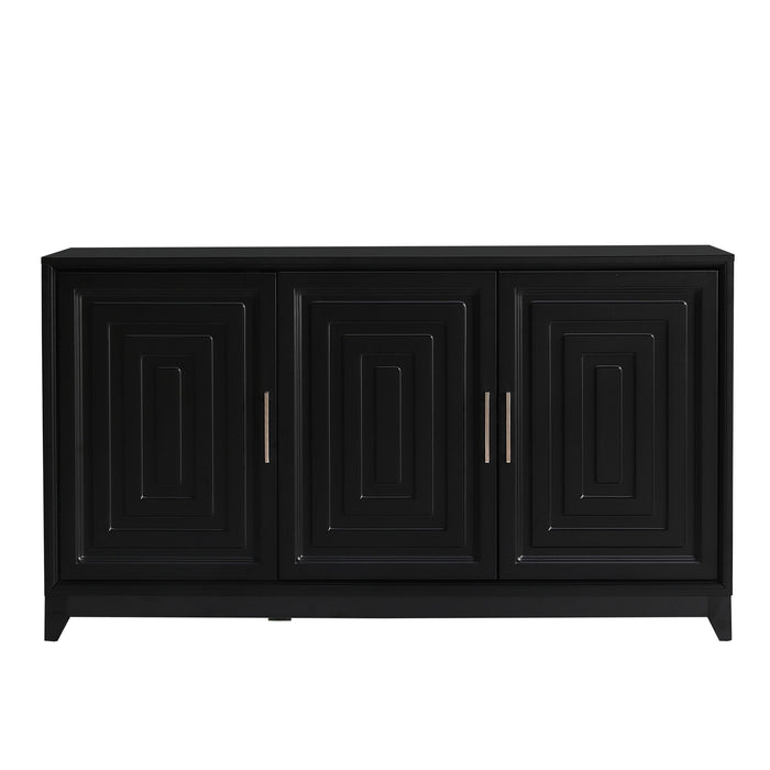 TV Stand For TVs Up To 65", Modern Entertainment Center Media Console Cabinet With 2 Spacious Storage Space
