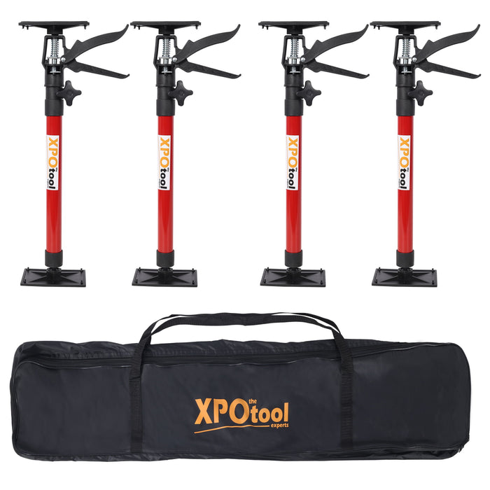 Adjustable Support Pole System For Drywalls And Cabinets With Carry Bag