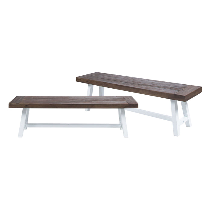 Tranquilizer - Outdoor Acacia Wood Bench With Slat Panel Design