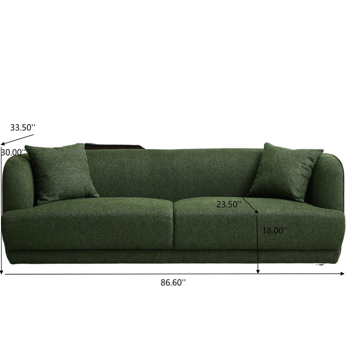 Larisa - Mid-Century Modern Linen Sofa