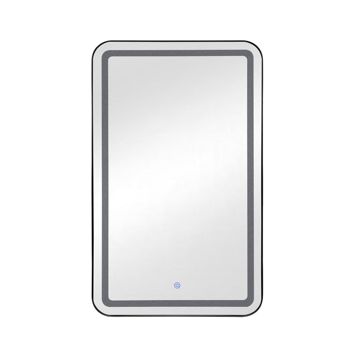 Rectangle Medicine Cabinet Mirror Bathroom Mirror With Storage Wall Mounted Medicine Mirror Cabinet With LED - Black