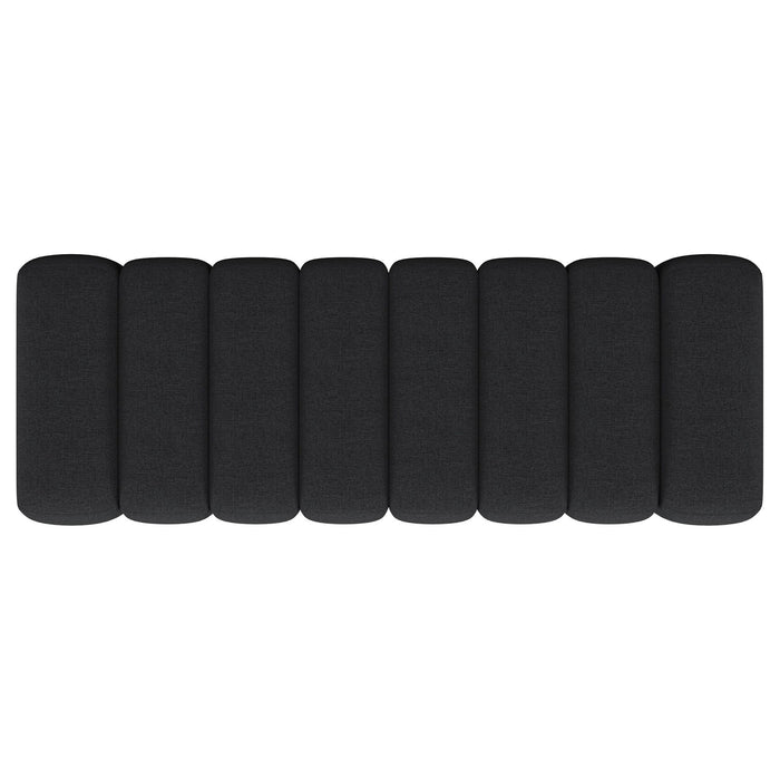 Modern Upholstered Tufted Accent Bench & Round Legs