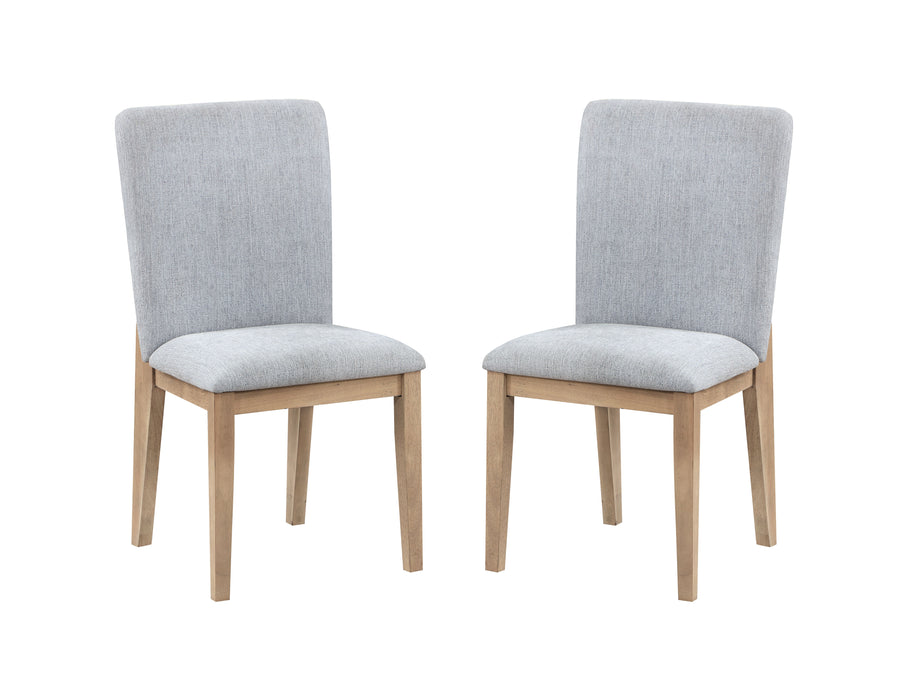 Caspian - Linen And Oak Finish Dining Chair (Set of 2) - Gray