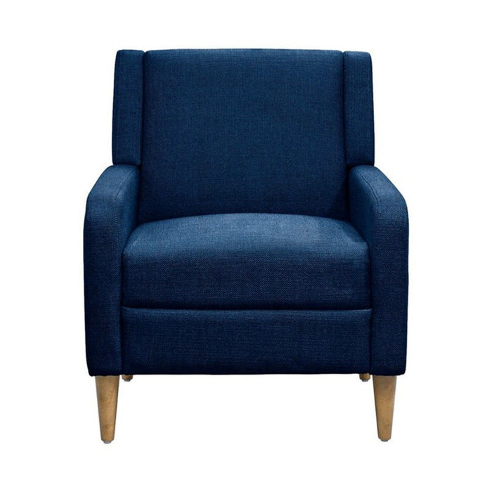 Upholstered Accent Armchair With Legs - Blue