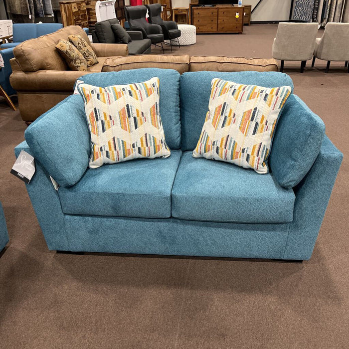 A 675-07-35 Loveseat Teal Keerwick