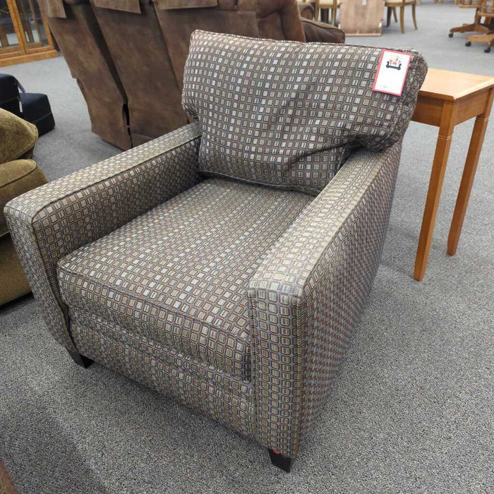Brown & Blue Pattern Chair