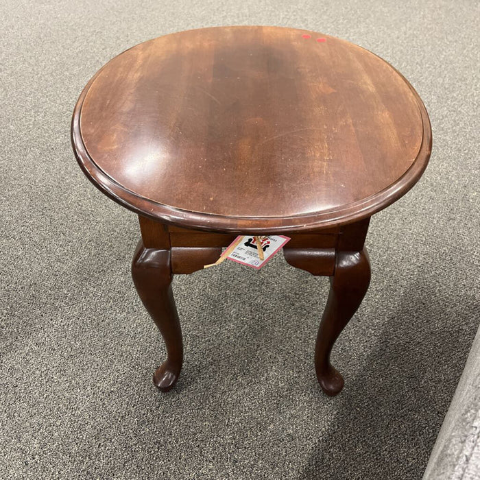 Brown Oval End Table