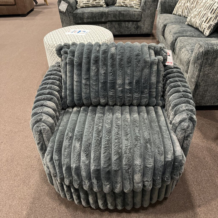 H 9539Dgy-1sw Swivel Chair Gray