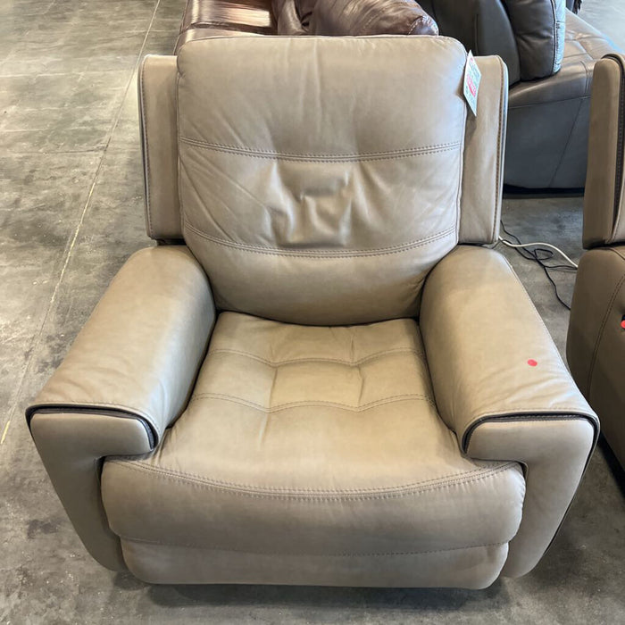 Tan Leather Power Recliner