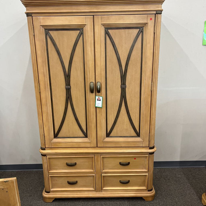 Lg. Cream 2pc. Armoire