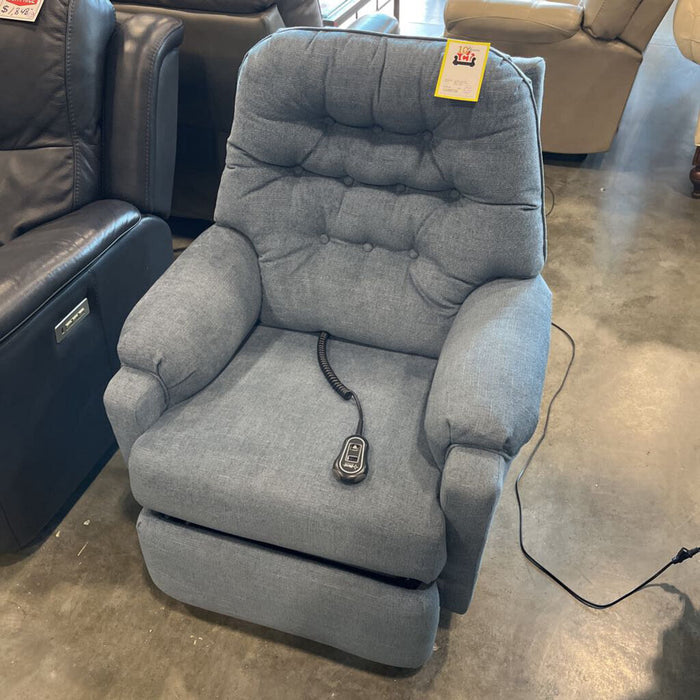 Blue Fabric Lift Chair