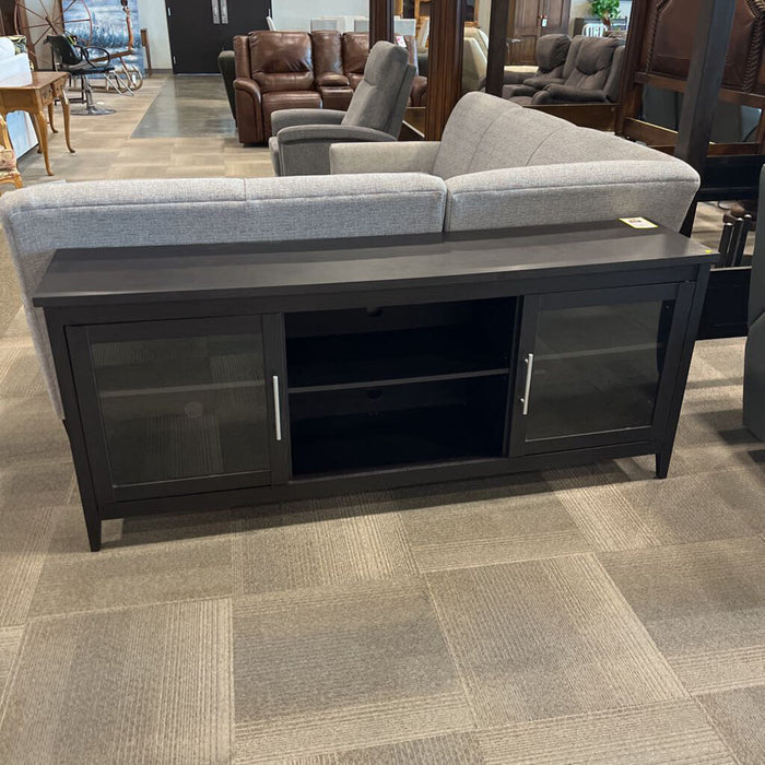 Wide Black TV Console