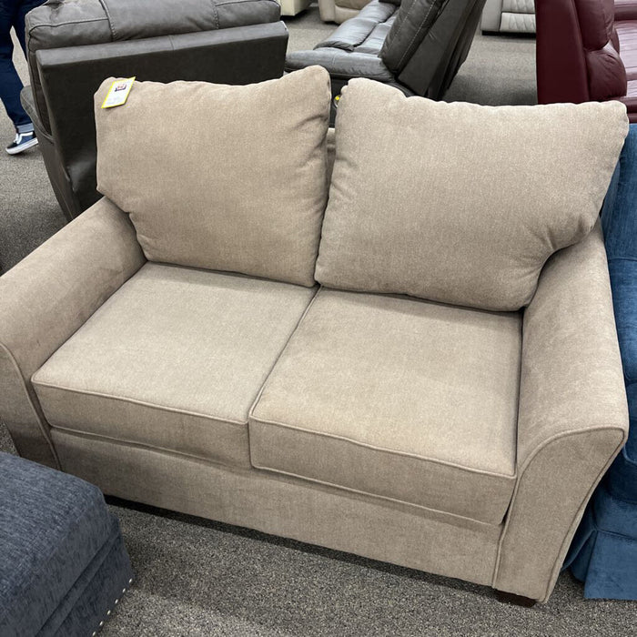 Taupe Fabric Loveseat
