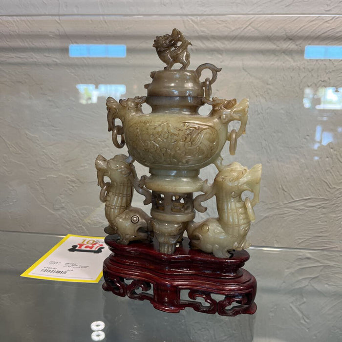 3pc. Jade Censer w/ Dragons