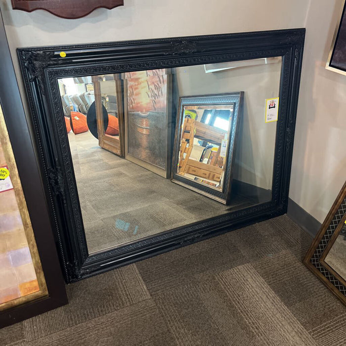 Carved Black Frame Mirror