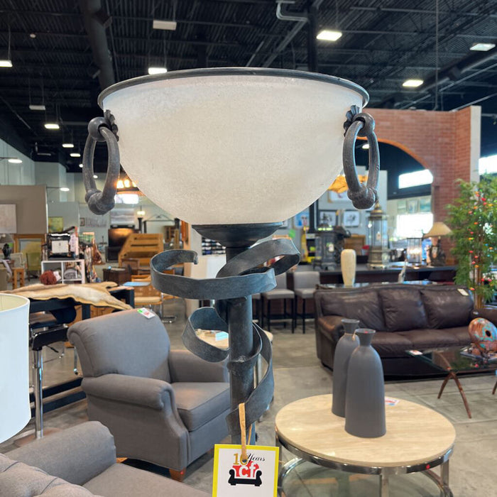 Blue Metal Floor Lamp