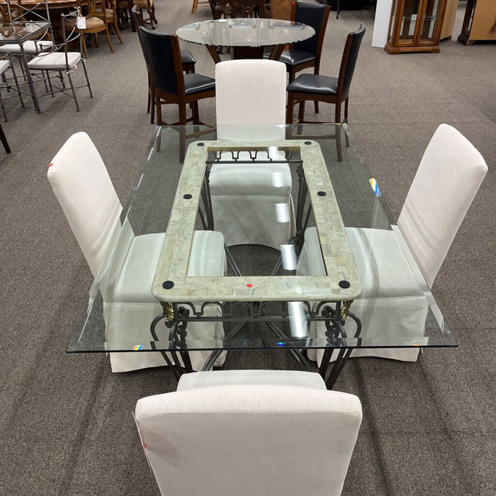 Glass Top Table w/ 4 Chairs
