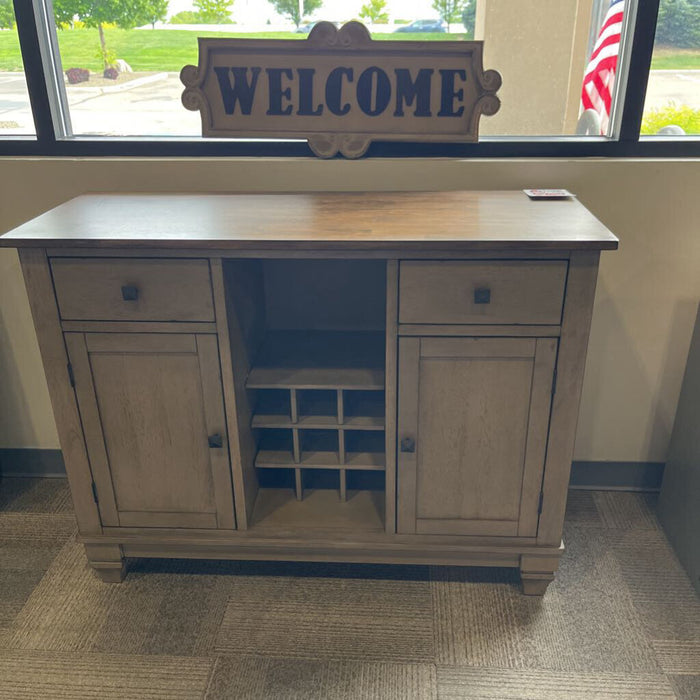 2-tone Brown Wine Rack Server