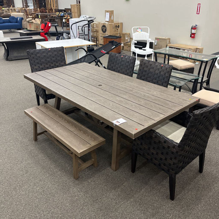 Outdoor Table w/ Bench & 4 Chairs