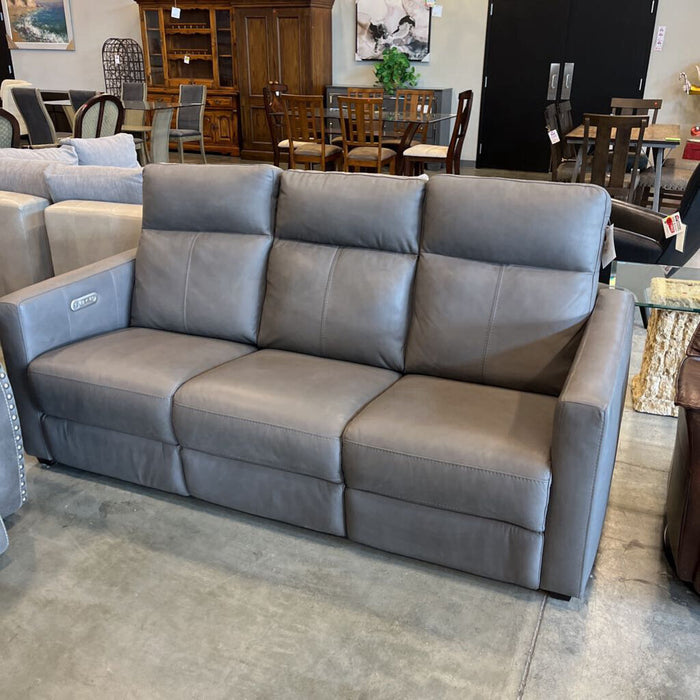 "Broadway" Gray Leather Pwh Sofa