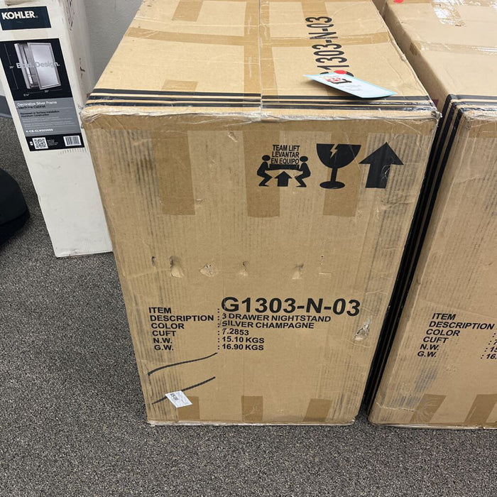Gray Nightstand "new in Box"