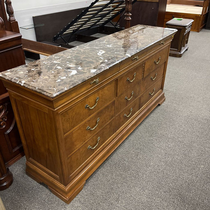 12 Drawer Dresser w/ Marble Top