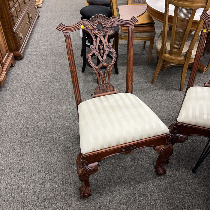 Set of 7 Vintage Striped Chairs