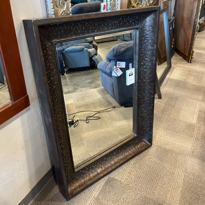Brown Metal Frame Mirror