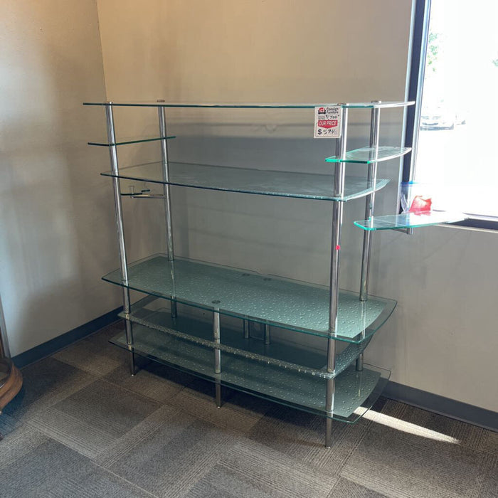 5-tier Glass Media Shelf