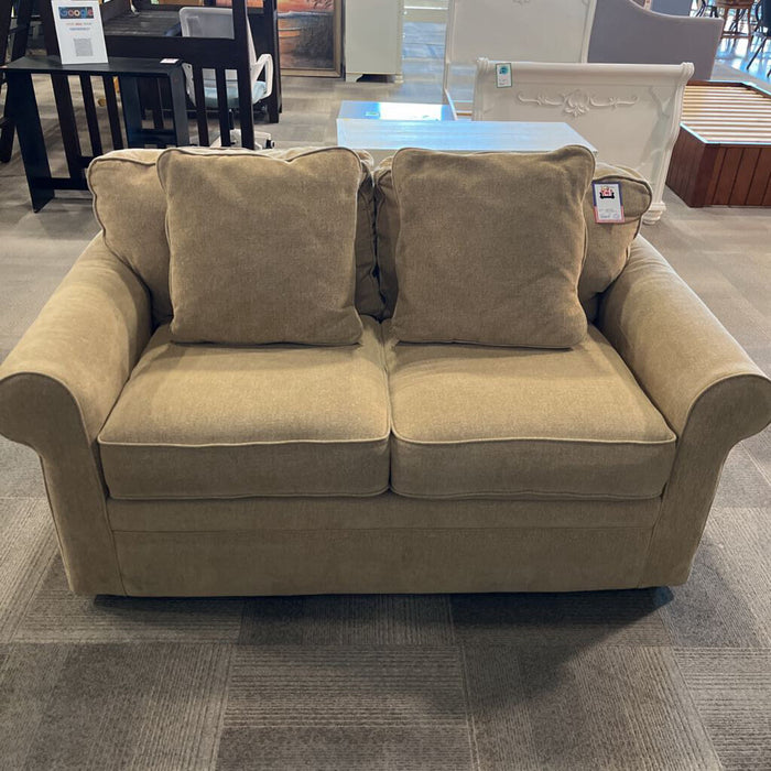Wheat Fabric Loveseat