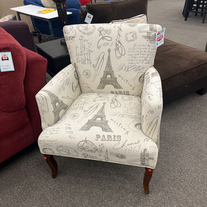 French Script Accent Chair