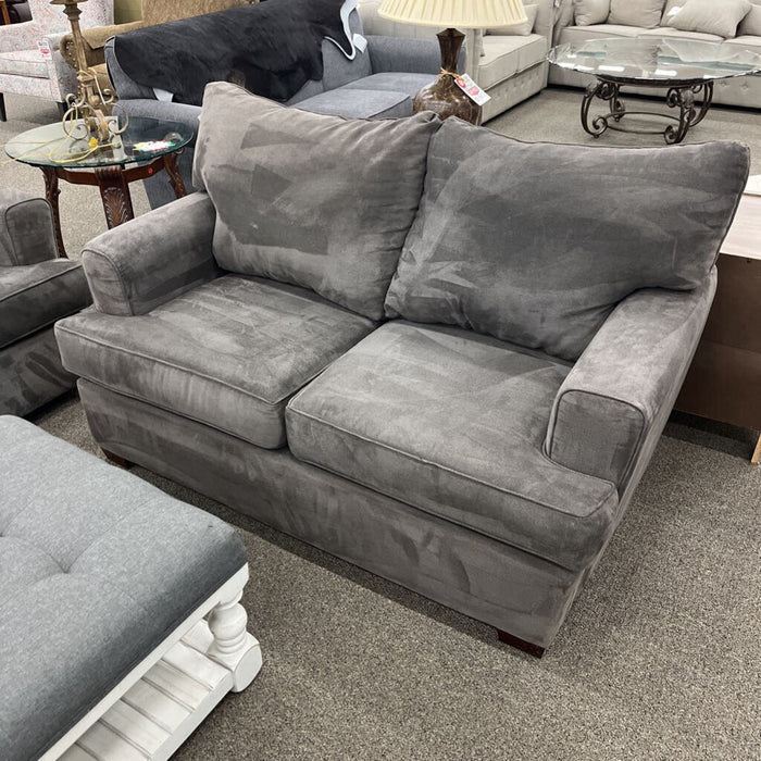 Gray Fabric Loveseat