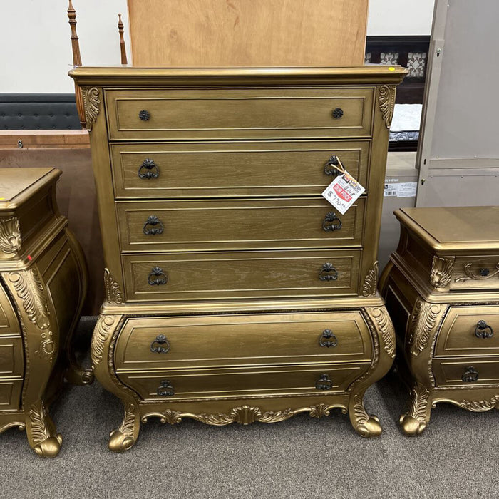 Gold Tallboy Dresser