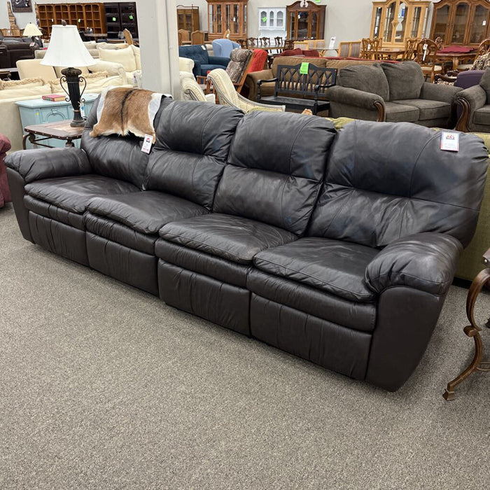2pc. Brown Leather Rec. Sofa