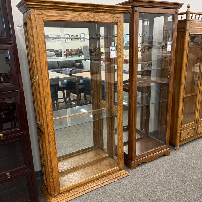 Oak Sliding Door Curio