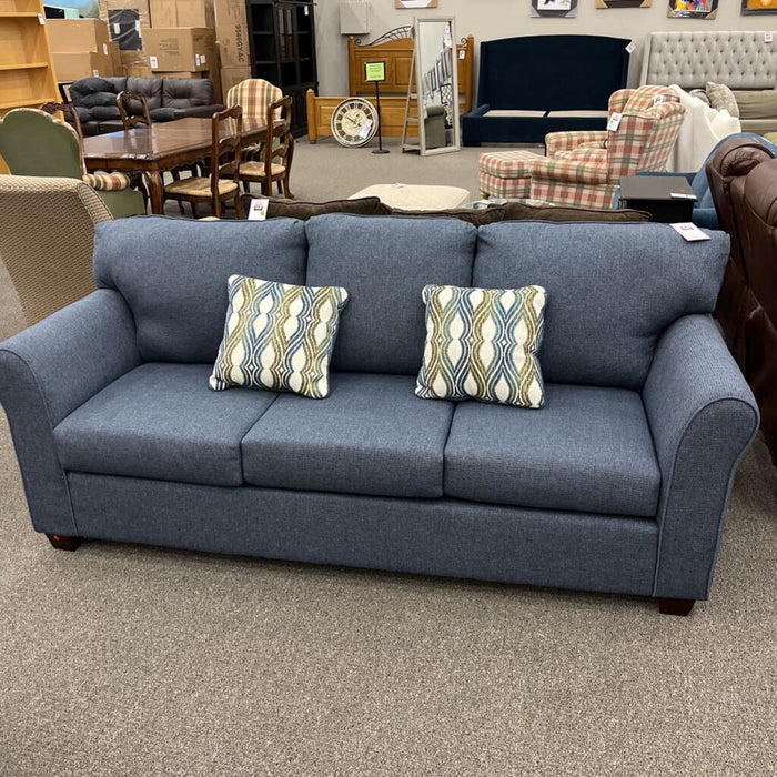 "Wall Street" Blue Uph. Sofa