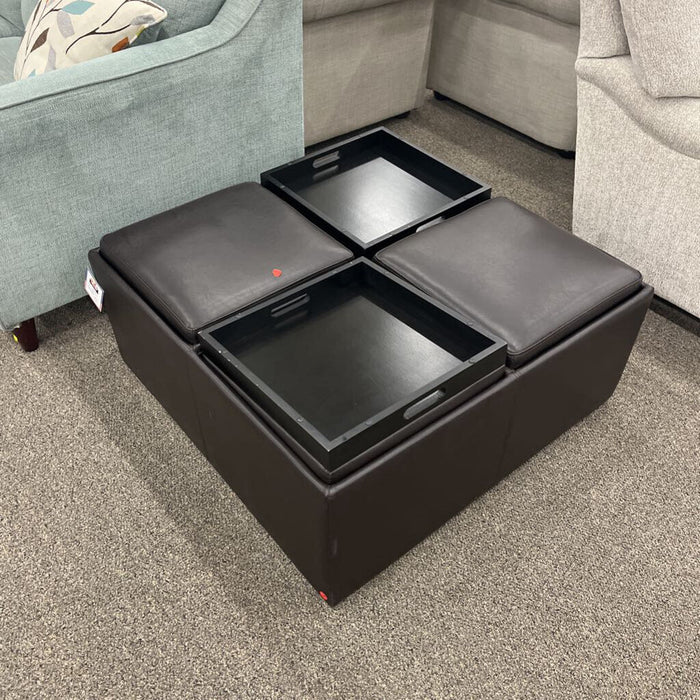 Lg Brown Storage Ottoman