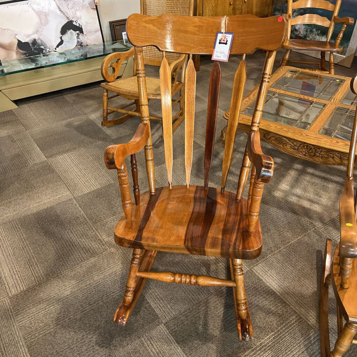 Marbled Wood Rocking Chair