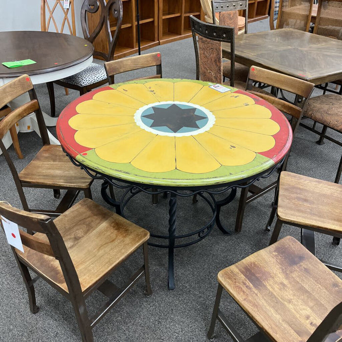 Yellow Flower Pattern Table
