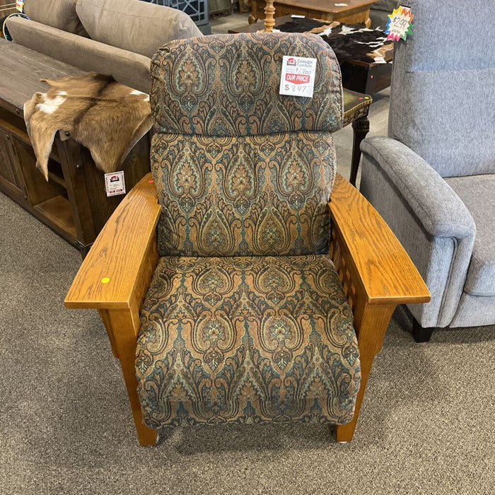 Pattern Fabric Mission Recliner