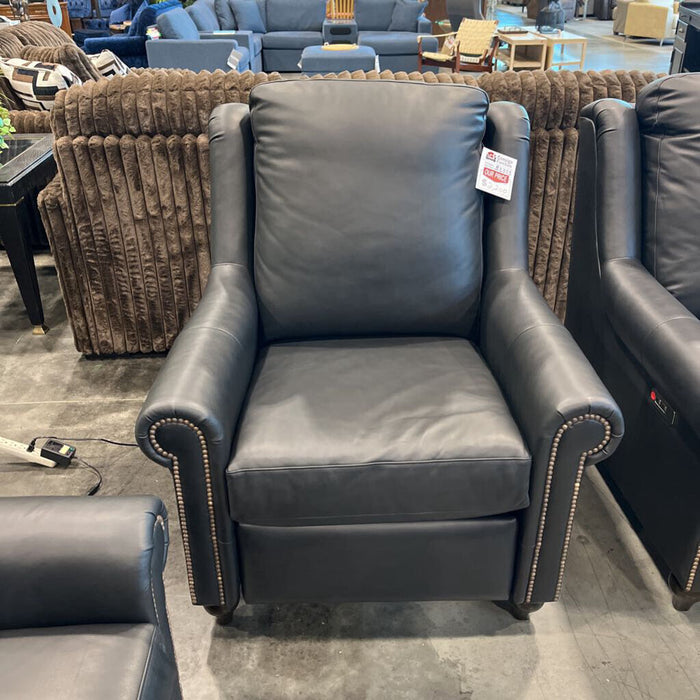 Black Leather Pwr Recliner