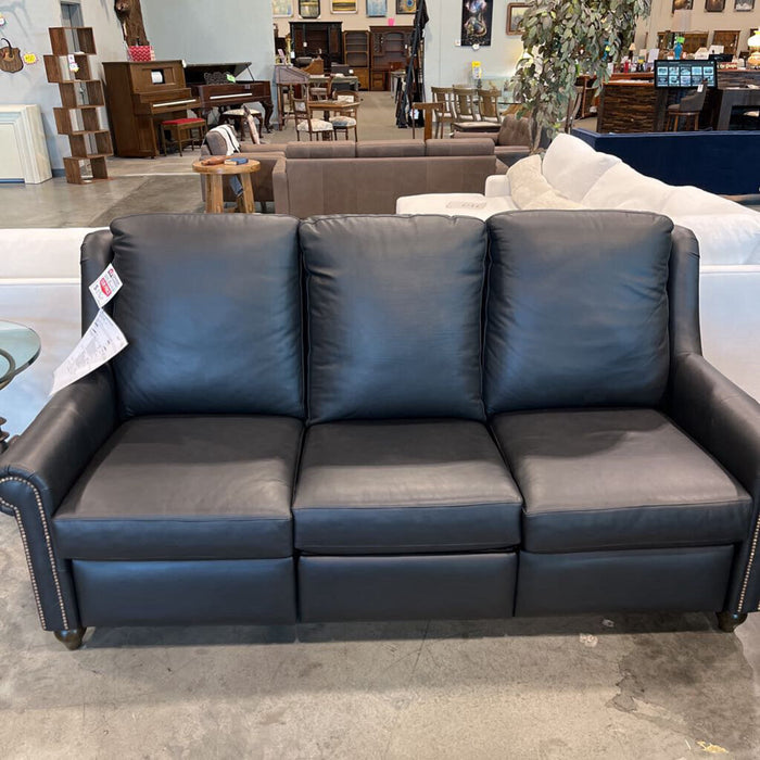 Black Leather Pwr Sofa