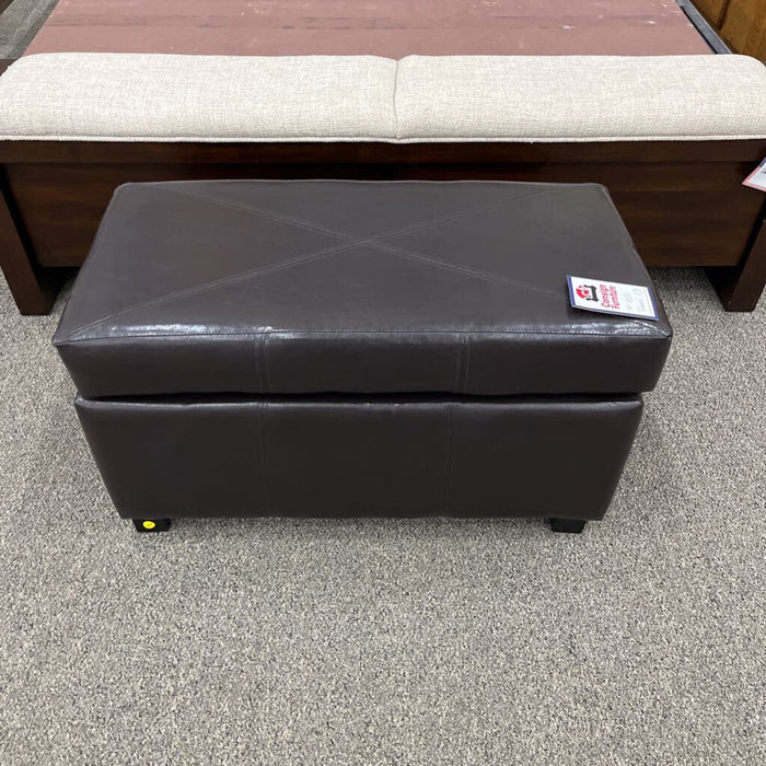 Black Storage Ottoman