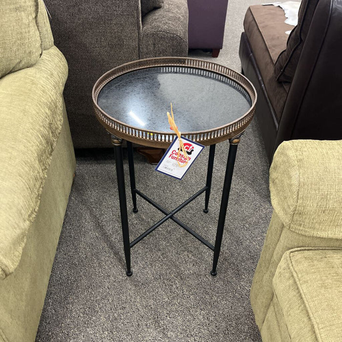 Black Metal End Table