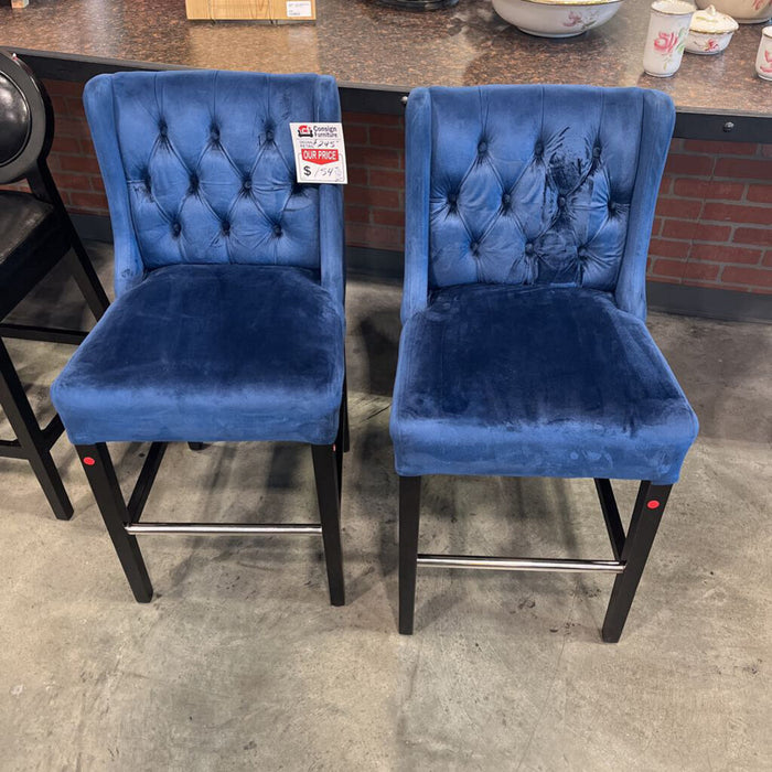 Pair of Noble House Blue Stools