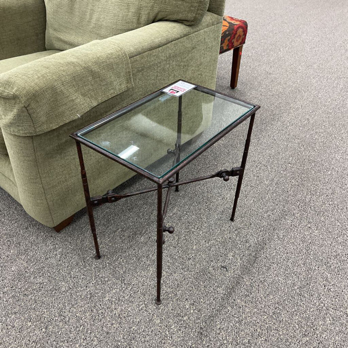 Glass Insert Side Table