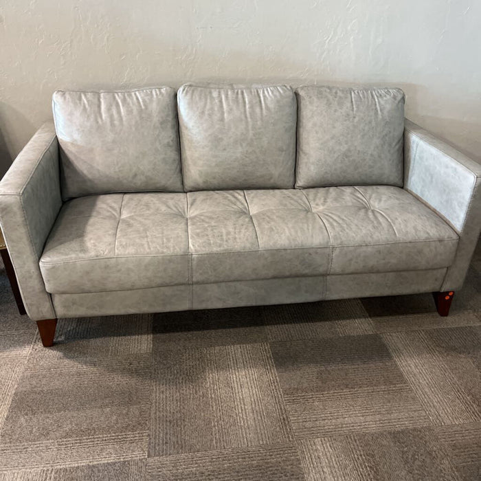 Grey Leather Sofa