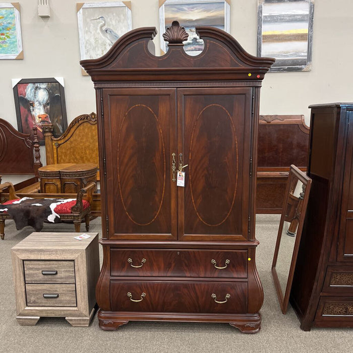 2pc. Dark Wood Armoire